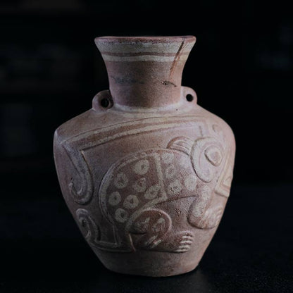南米土器 カメレオン壺