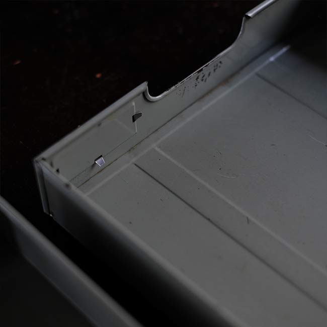 スチール製引き出し（A4、3段）