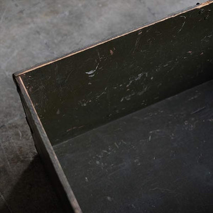 TEXAS TRUNK CO. Military trunk (wooden box) with handwritten lettering