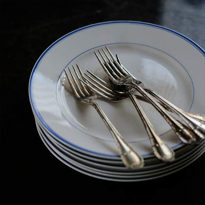THE IRONSTONE ブルーラインの皿 φ23cm