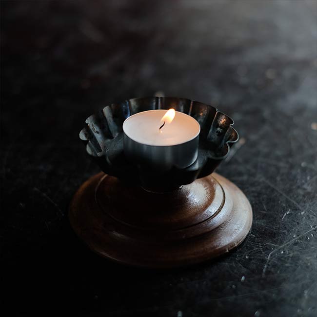 Candy-shaped candle holder