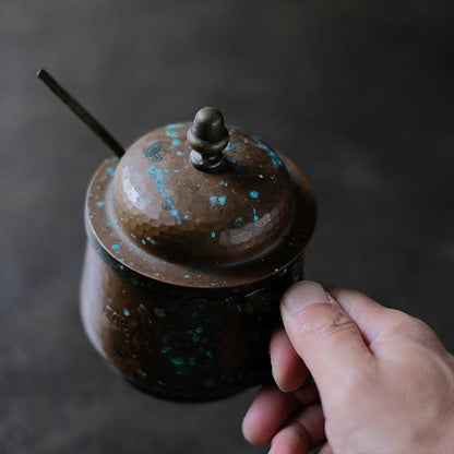 Copper sugar pot