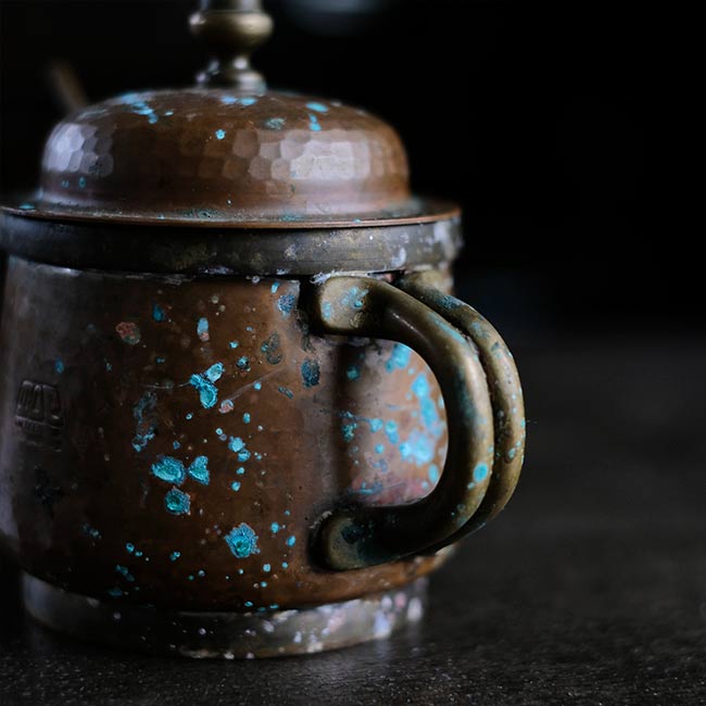 Copper sugar pot