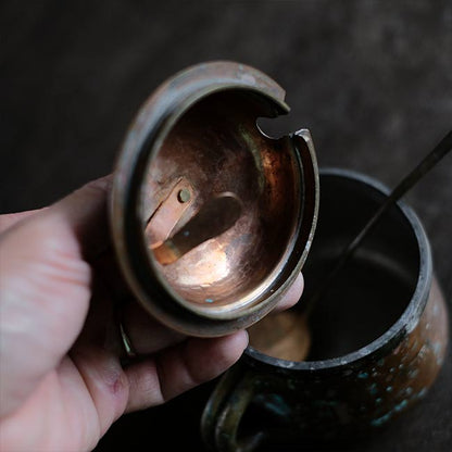 Copper sugar pot