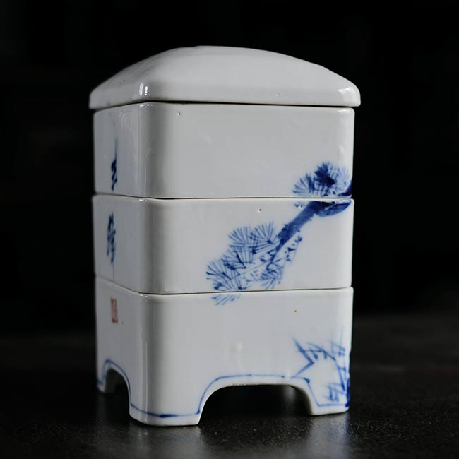 松に鶴 三段重