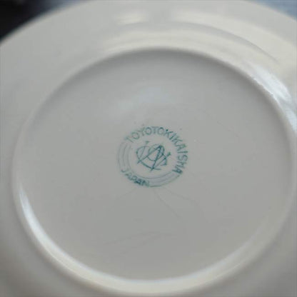 東洋陶器 IRONSTONE ブルーラインの皿 φ16cm