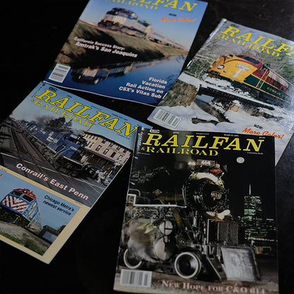 RAILROAD PRESS, RAILFAN, PENTREX, TRAINS, RAIL NEWS 19 volumes in total