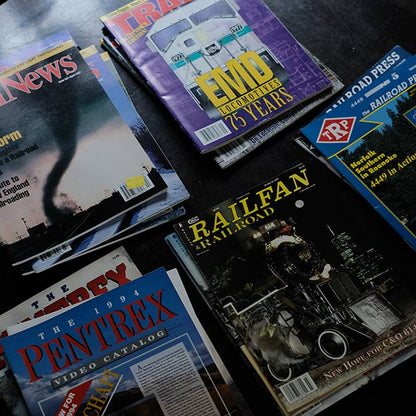 RAILROAD PRESS, RAILFAN, PENTREX, TRAINS, RAIL NEWS 19 volumes in total