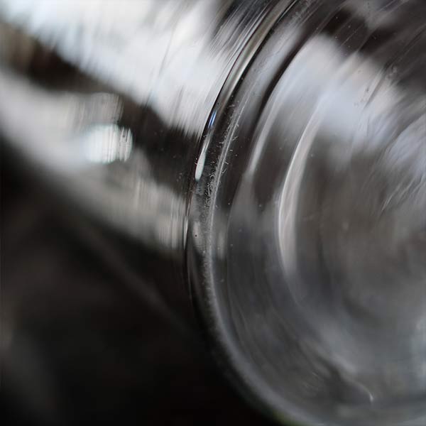 Long, thin plum wine bottle