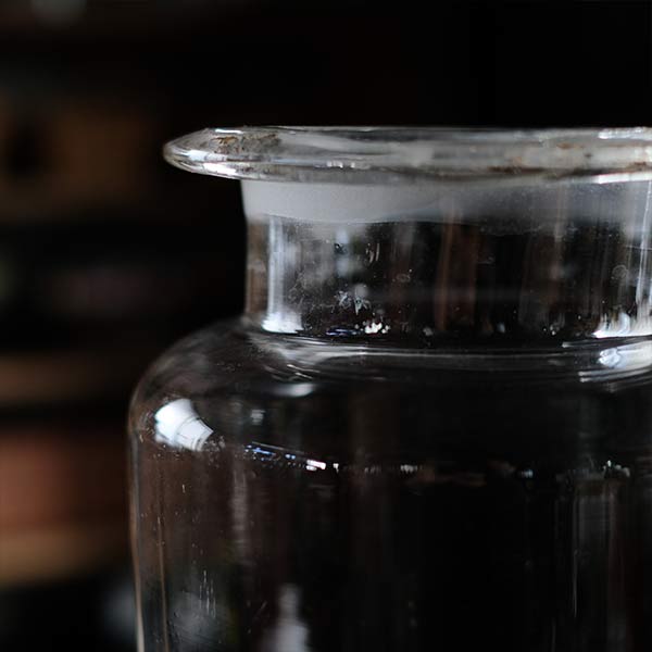 Long, thin plum wine bottle