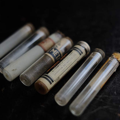 Set of mechanical watch parts jars