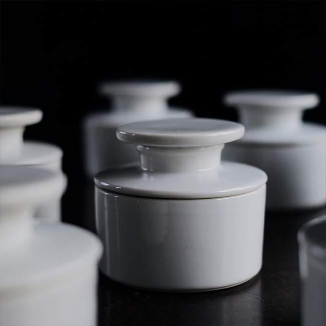 White porcelain canister