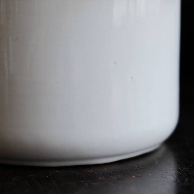 White porcelain container