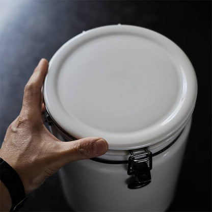 White porcelain container