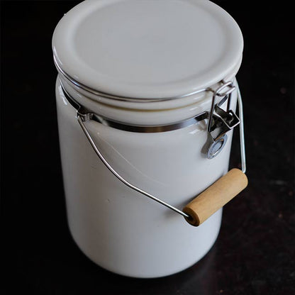 White porcelain container