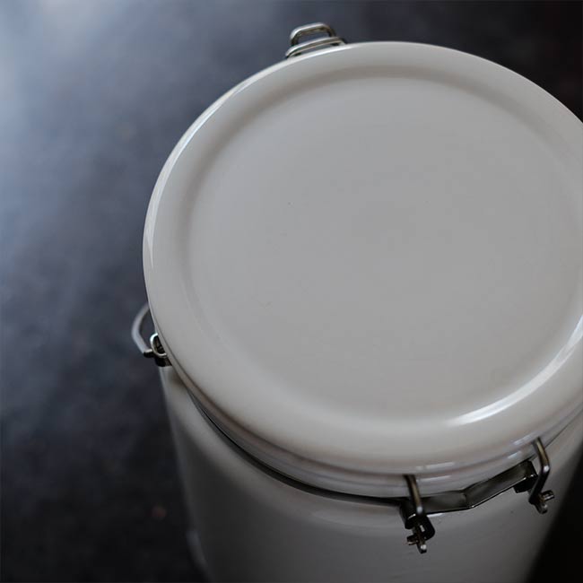 White porcelain container