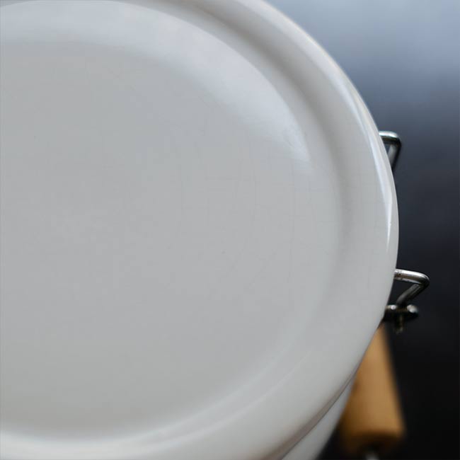 White porcelain container