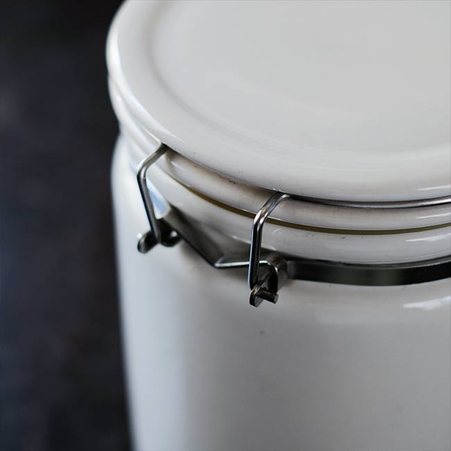 White porcelain container