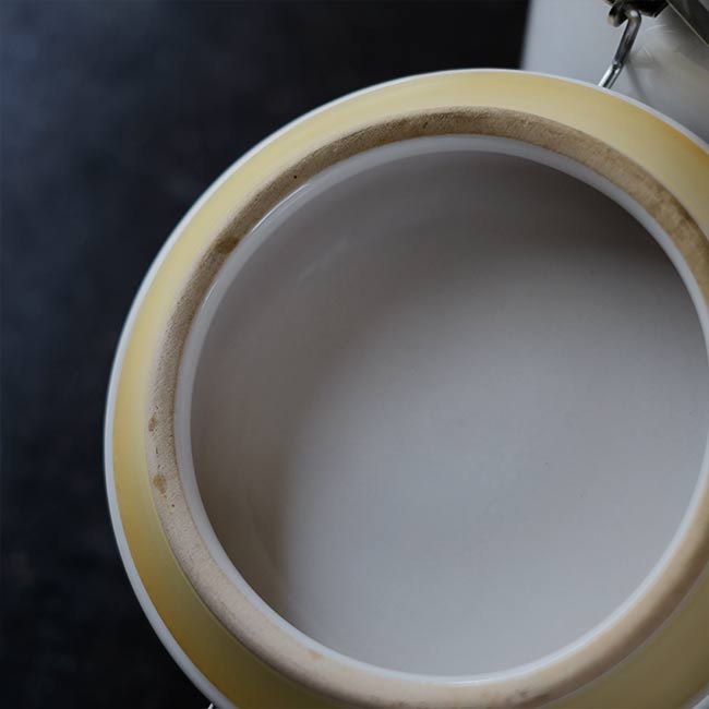 White porcelain container