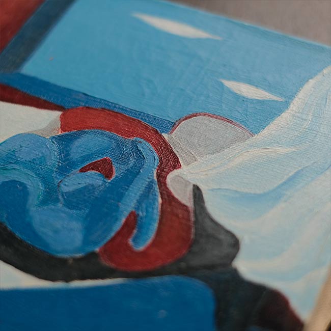 油彩画「横たわる女性」