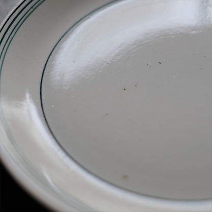 山庄製陶所 IRONSTONE ライン入り皿 φ23cm