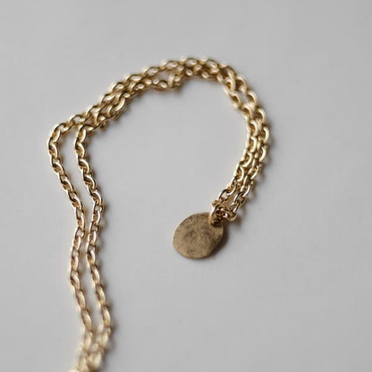 Small plate necklace (40-50cm) K18 plate x K10 chain