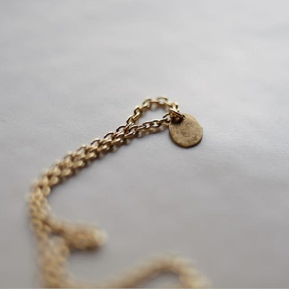 Small plate necklace (40-50cm) K18 plate x K18 chain