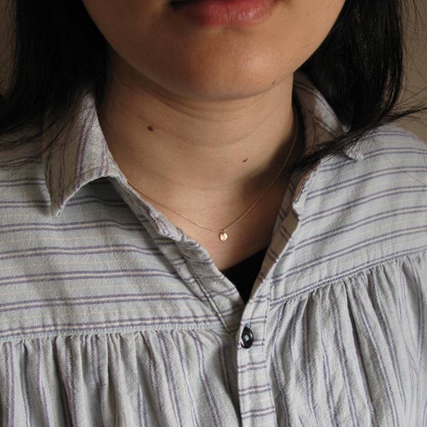 Small plate necklace (40-50cm) K18 plate x K18 chain