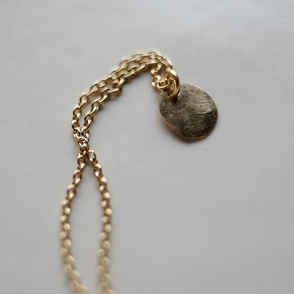 Small plate necklace (40-50cm) K18 plate x K10 chain