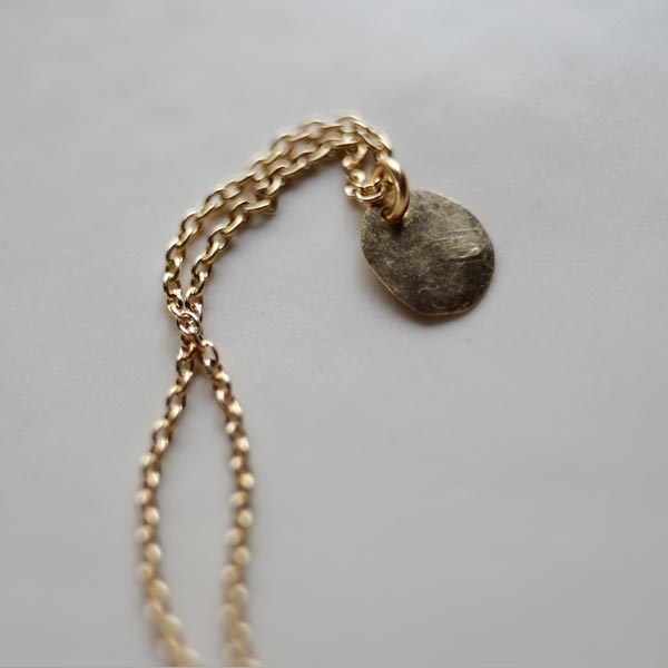 Small plate necklace (40-50cm) K18 plate x K18 chain