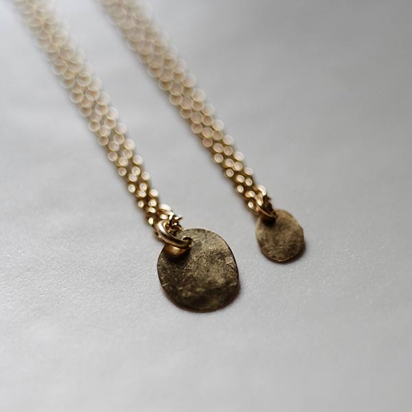 Small plate necklace (40-50cm) K18 plate x K10 chain