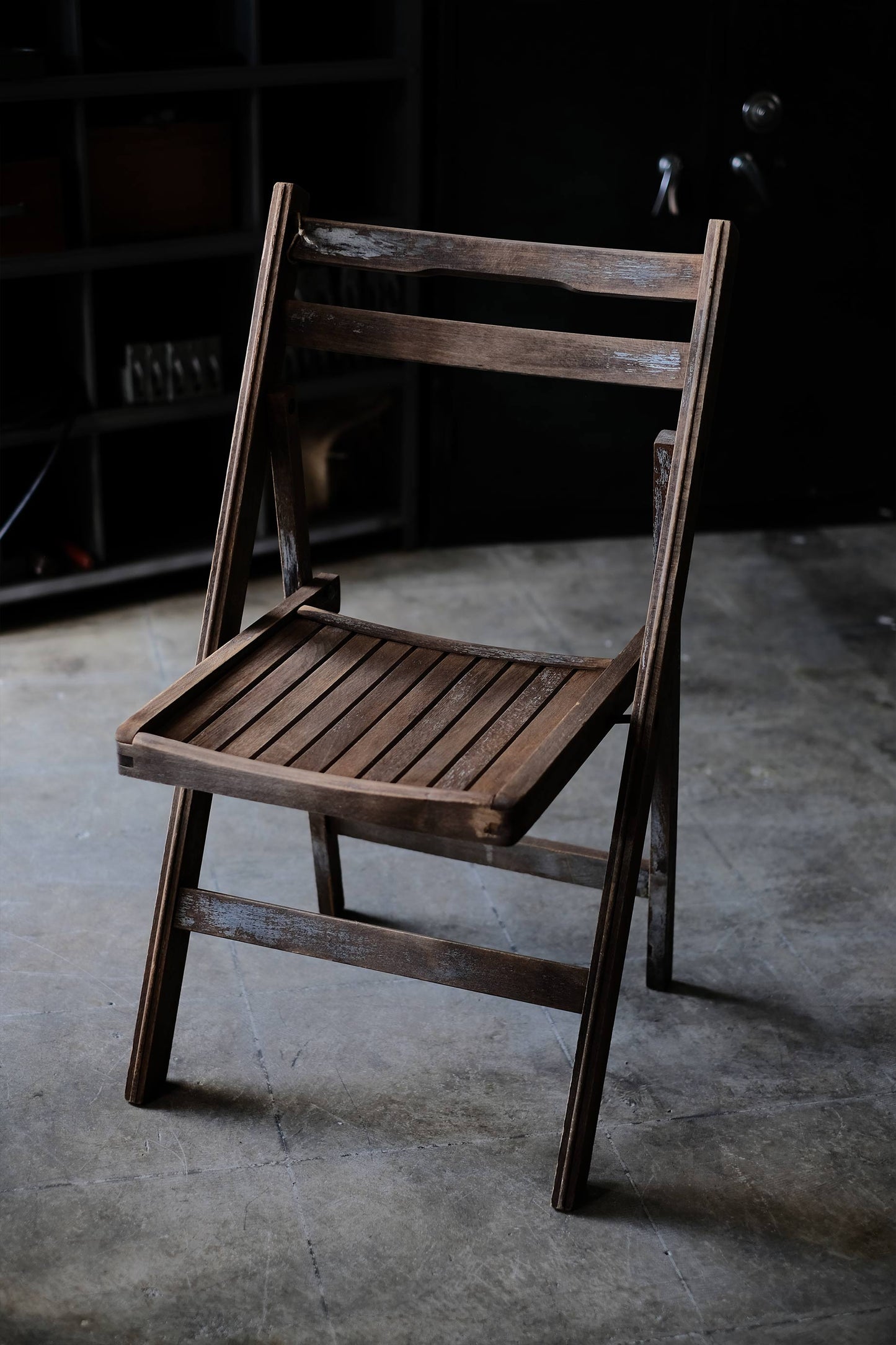 Rustic French folding chair