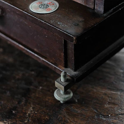 A small showcase made from a scale case (dark brown)