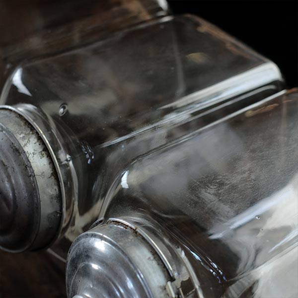 Three carefully used candy jars