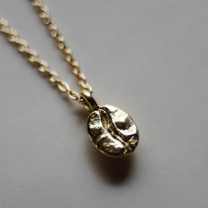 Small coffee bean necklace (40-50cm) K18 coffee bean x K18 chain