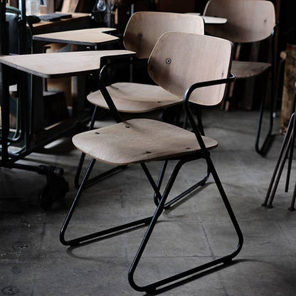 School chair with folding desk