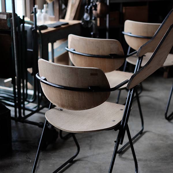 School chair with folding desk