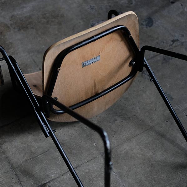 School chair with folding desk