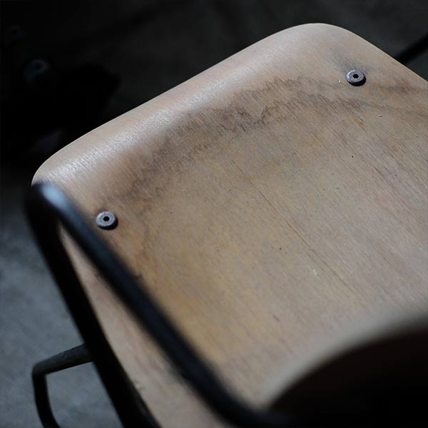 School chair with folding desk
