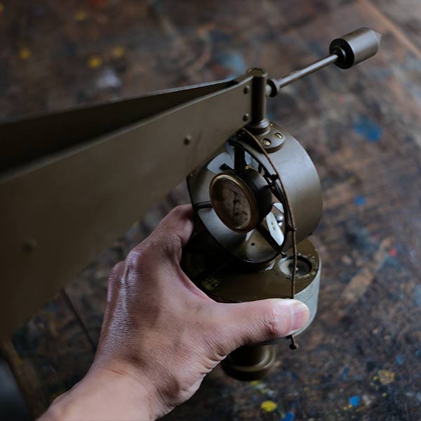 Wind vane and speed meter, made in 1934, with wooden box