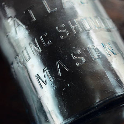 Atlas Strong Shoulder Mason Jar 64oz 1919-1920s