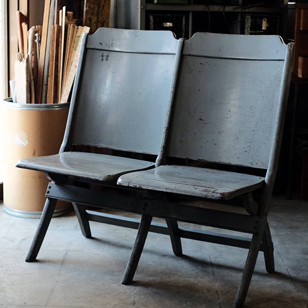 Heywood Wakefield 2-seater folding chair