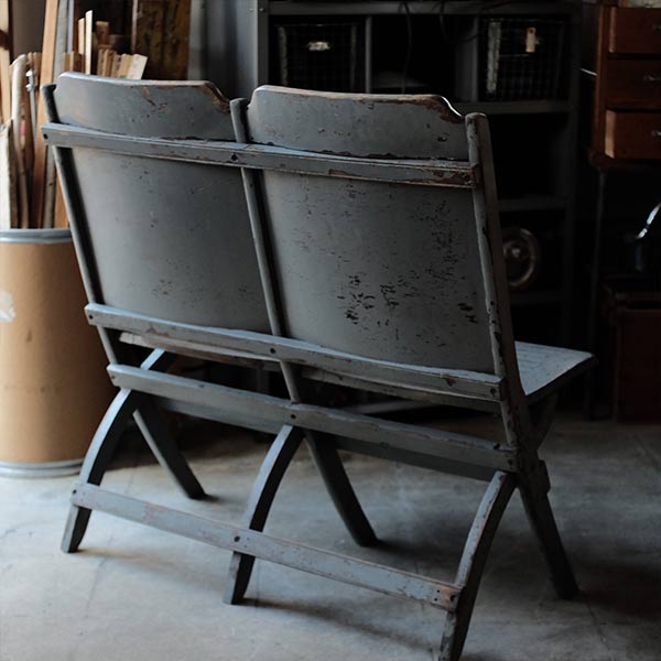 Heywood Wakefield 2-seater folding chair