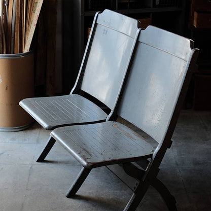Heywood Wakefield 2-seater folding chair