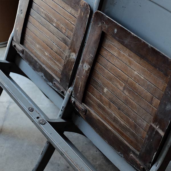 Heywood Wakefield 2-seater folding chair