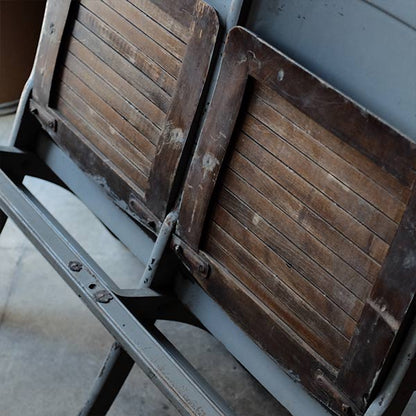 Heywood Wakefield 2-seater folding chair