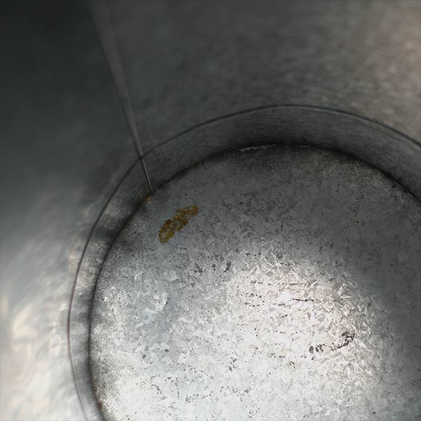 cylindrical tin container