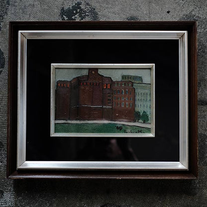 Oil painting "Brown Building"
