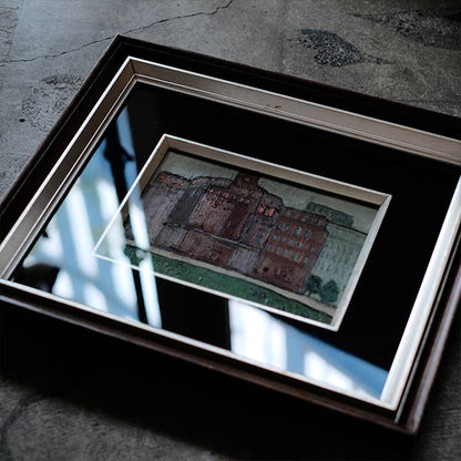 Oil painting "Brown Building"