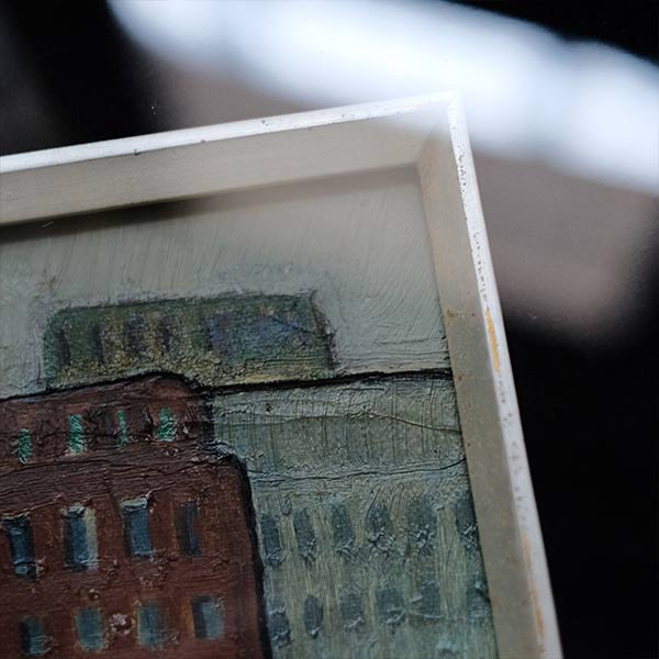 Oil painting "Brown Building"